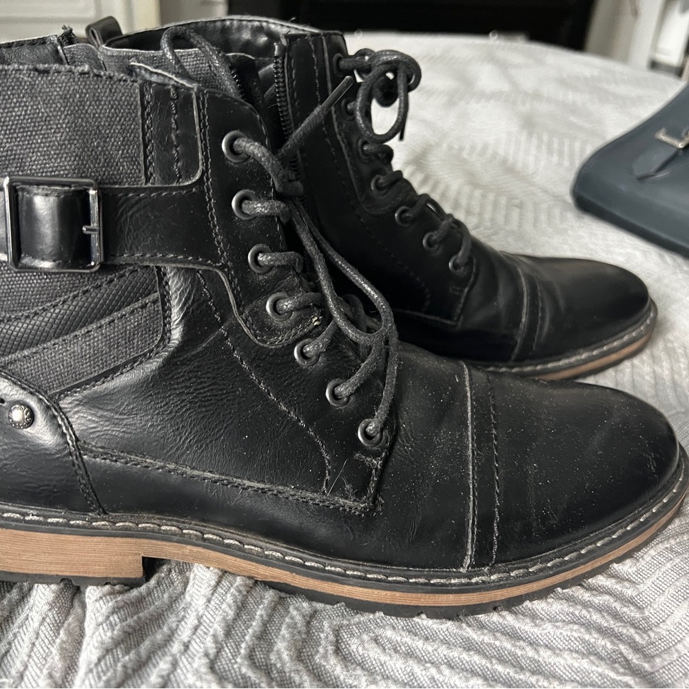 Men's Madden Black Leather Boots